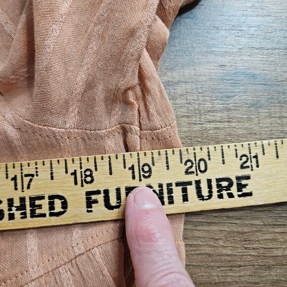 American Eagle Babydoll Peasant Tunic Top Boho Hippie Blouse Cut Out Open Back M - Picture 12 of 15